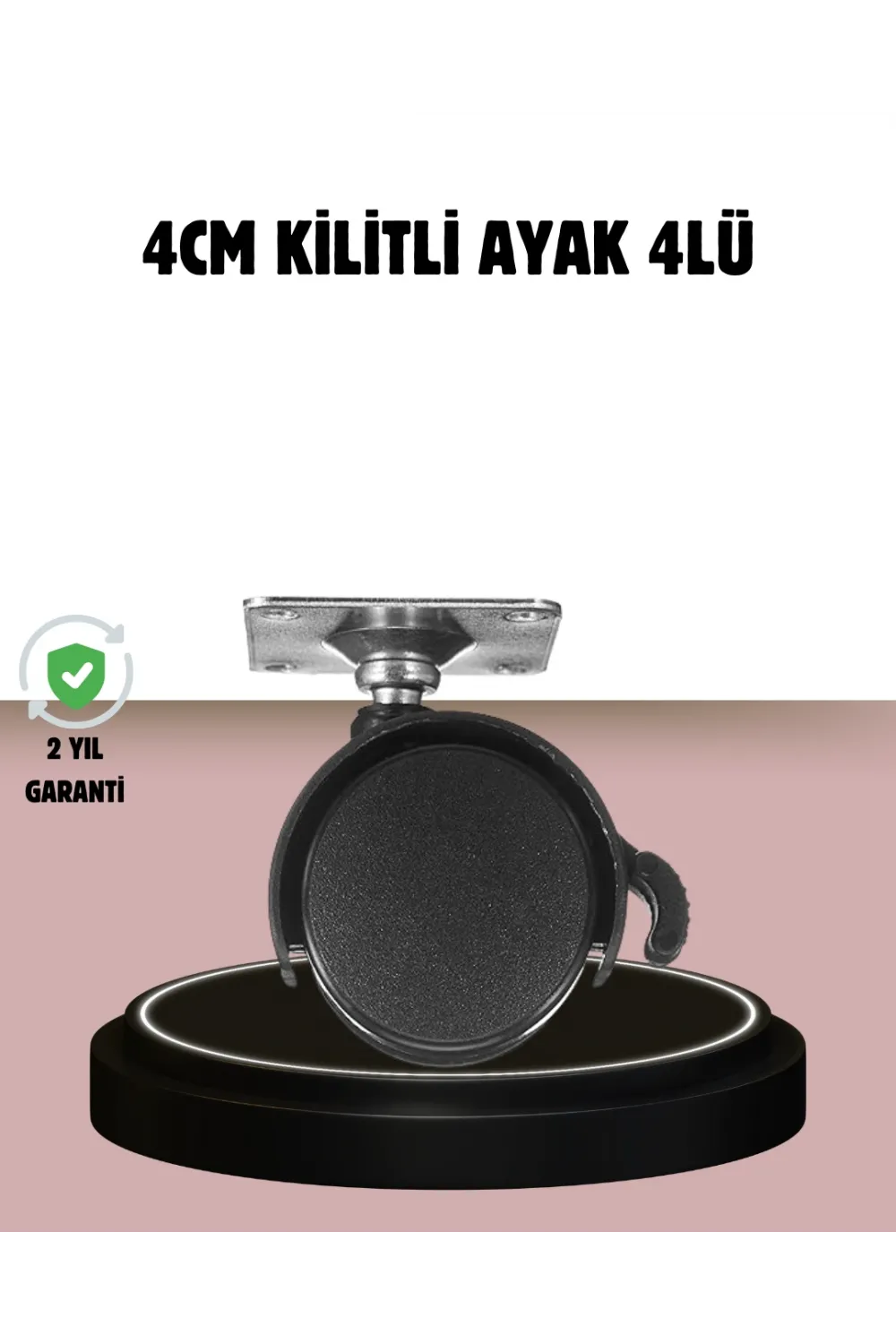 Kilitli 4 Cm Tekerlek Ayak 4’lü Set Zemin Koruyucu
