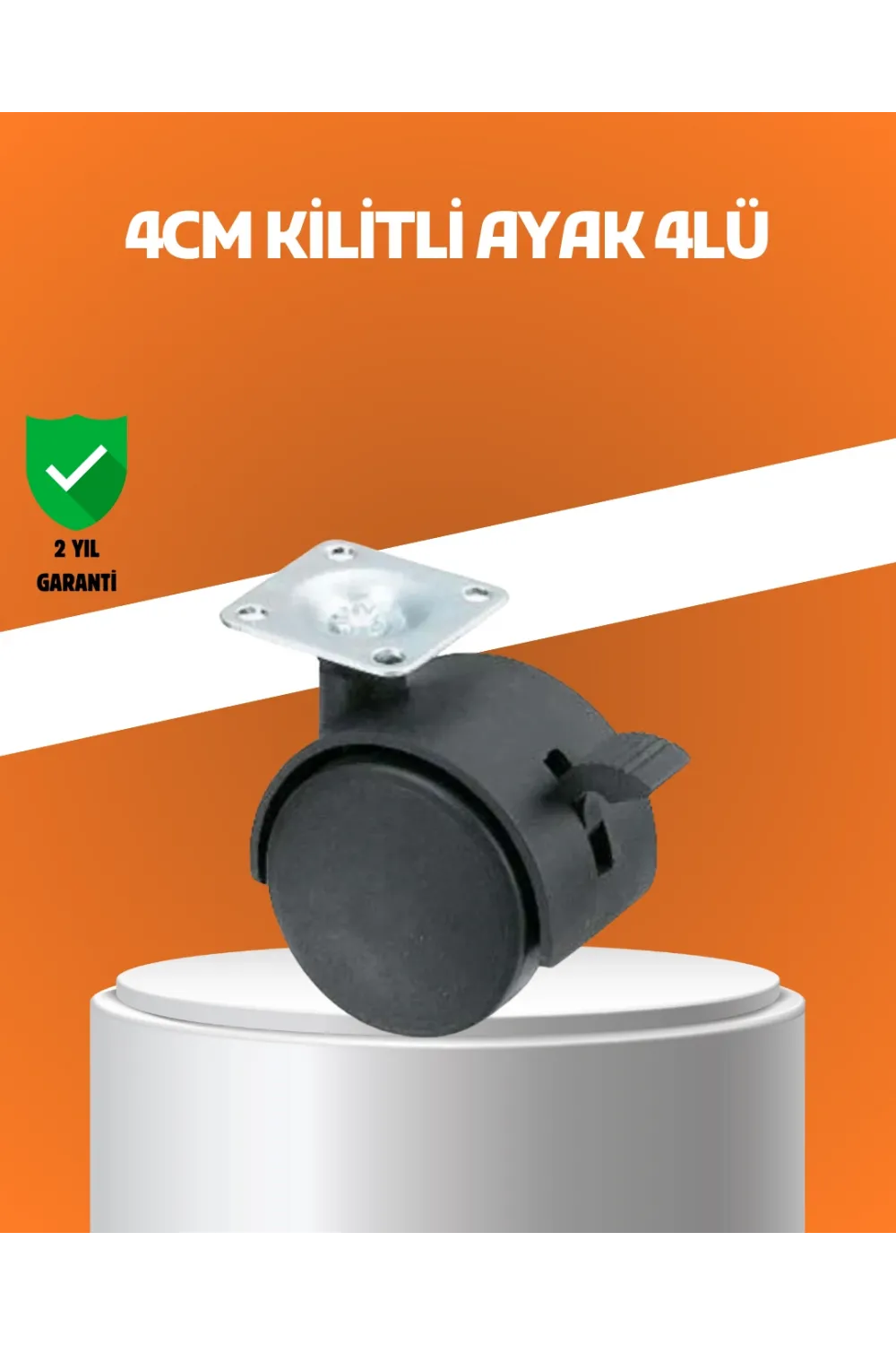 Kilitli Mini Tekerlek Ayak 4 Cm 4’lü Set