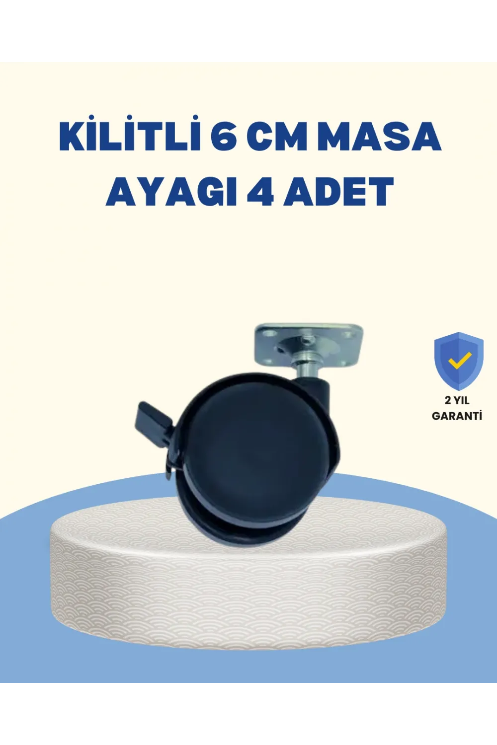 Kilitli Mobilya Tekerleği 6 Cm 4’lü Kolay Kurulum