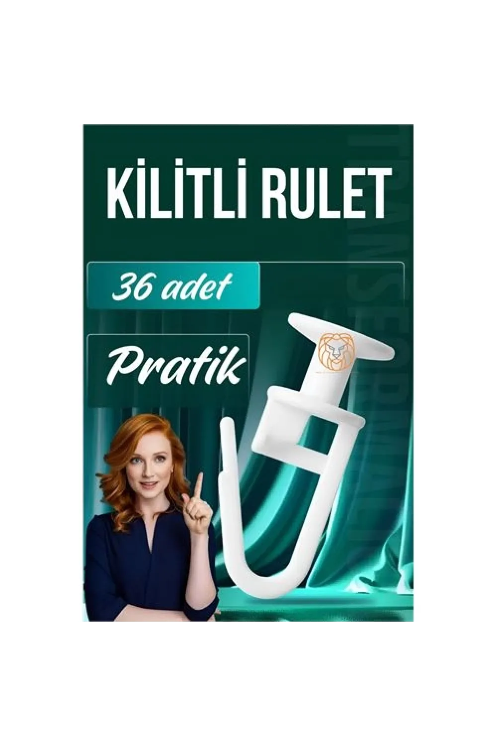 Kilitli Perde Düğmesi Perde Ruleti Perde Düğmesi 36 Adet 716103