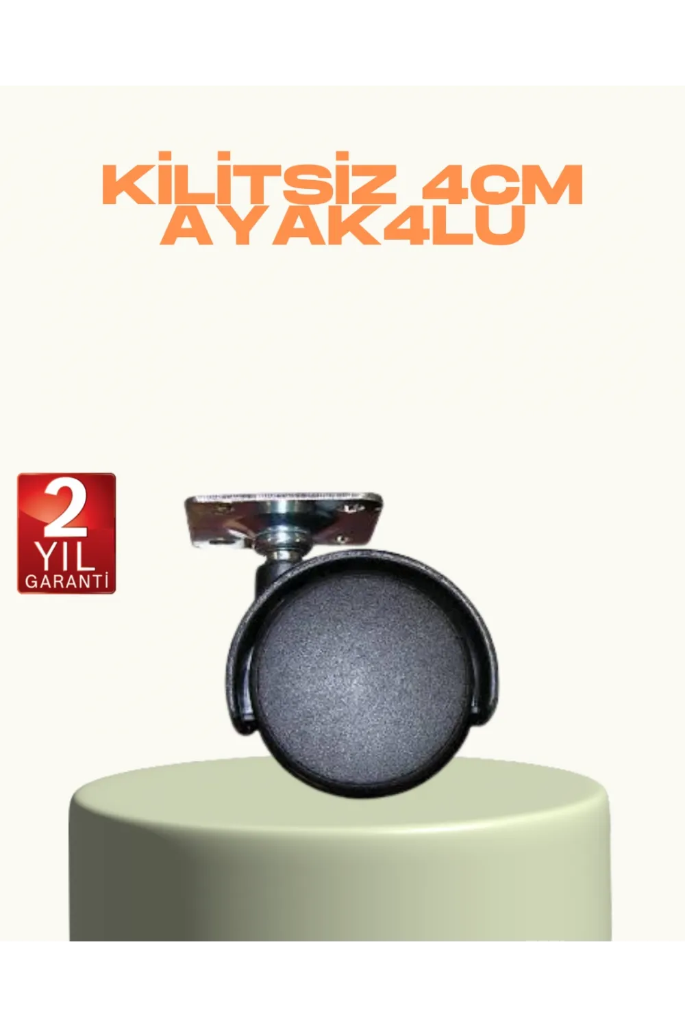 Kilitsiz Mini Tekerlek Ayak 4 Cm 4’lü Set Kolay Montaj