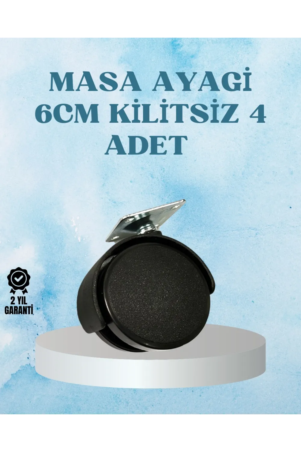 Kilitsiz Mobilya Tekerleği 6 Cm 4 Adet Dayanıklı Tasarım