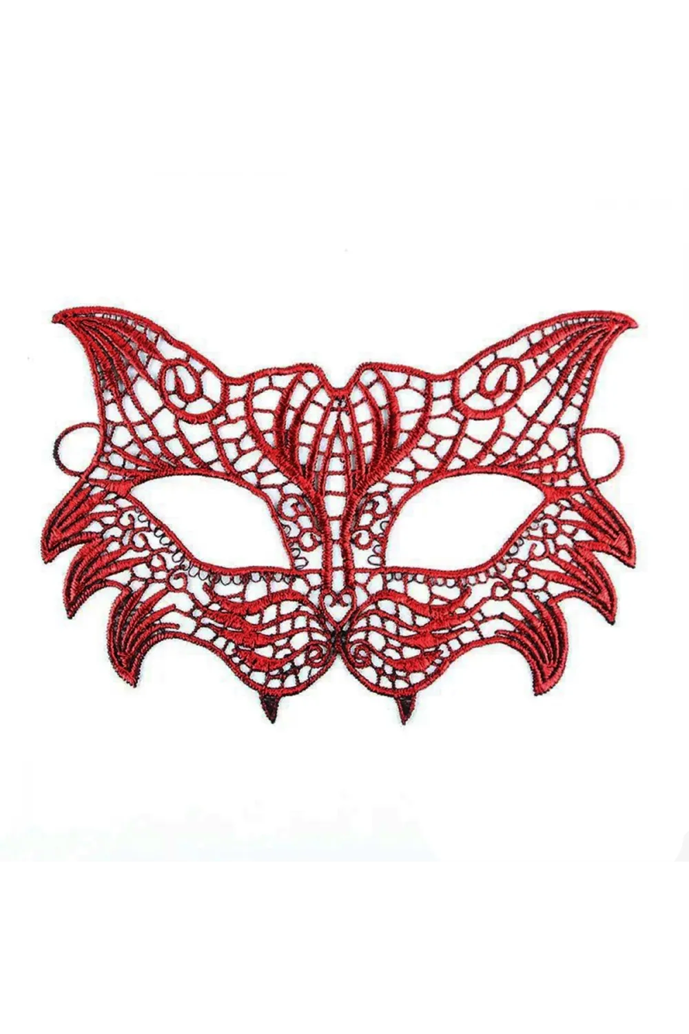 Kırmızı Dantel Masquerade Maskesi 8 No