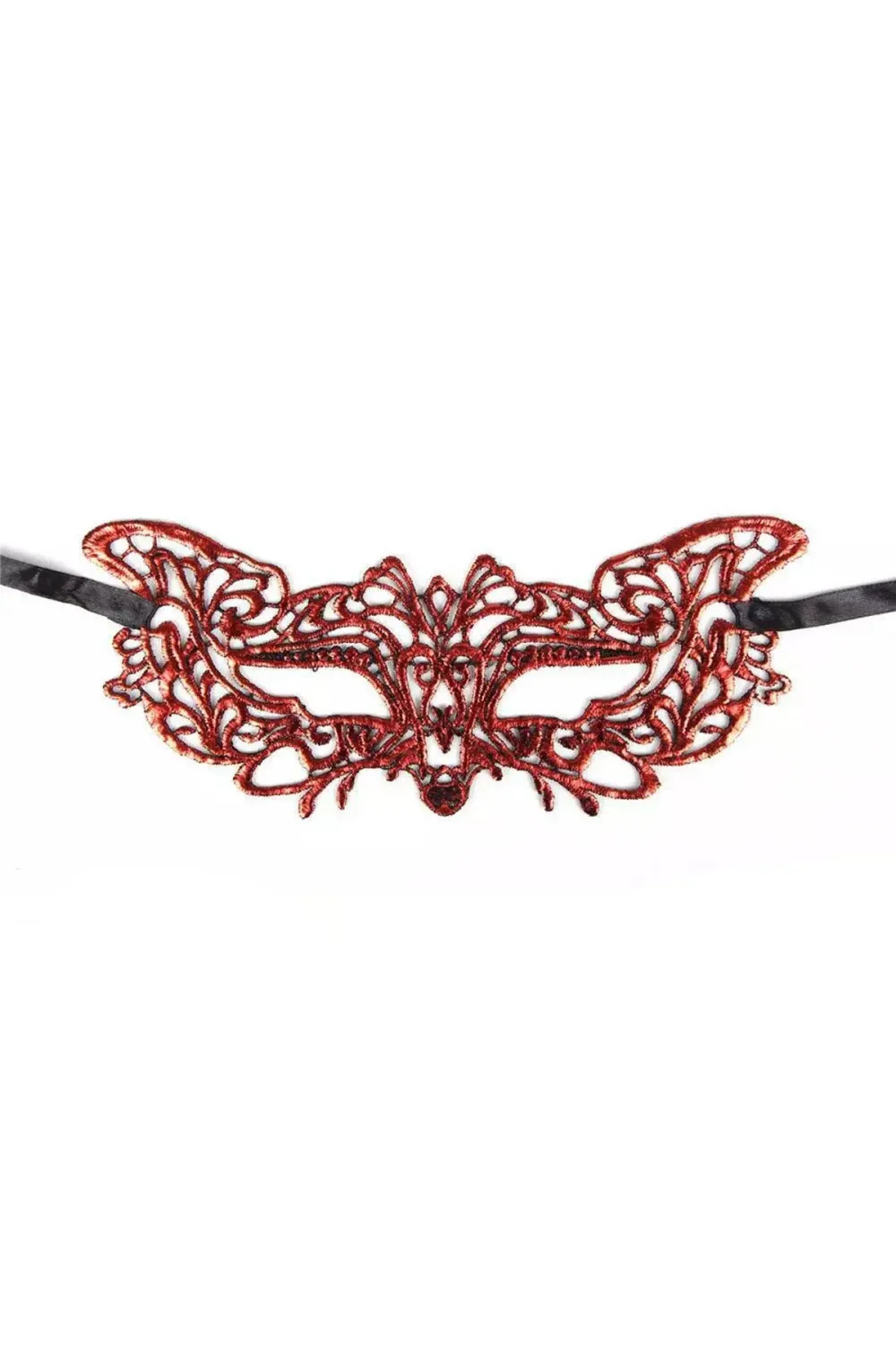 Kırmızı Dantel Masquerade Maskesi 9 No