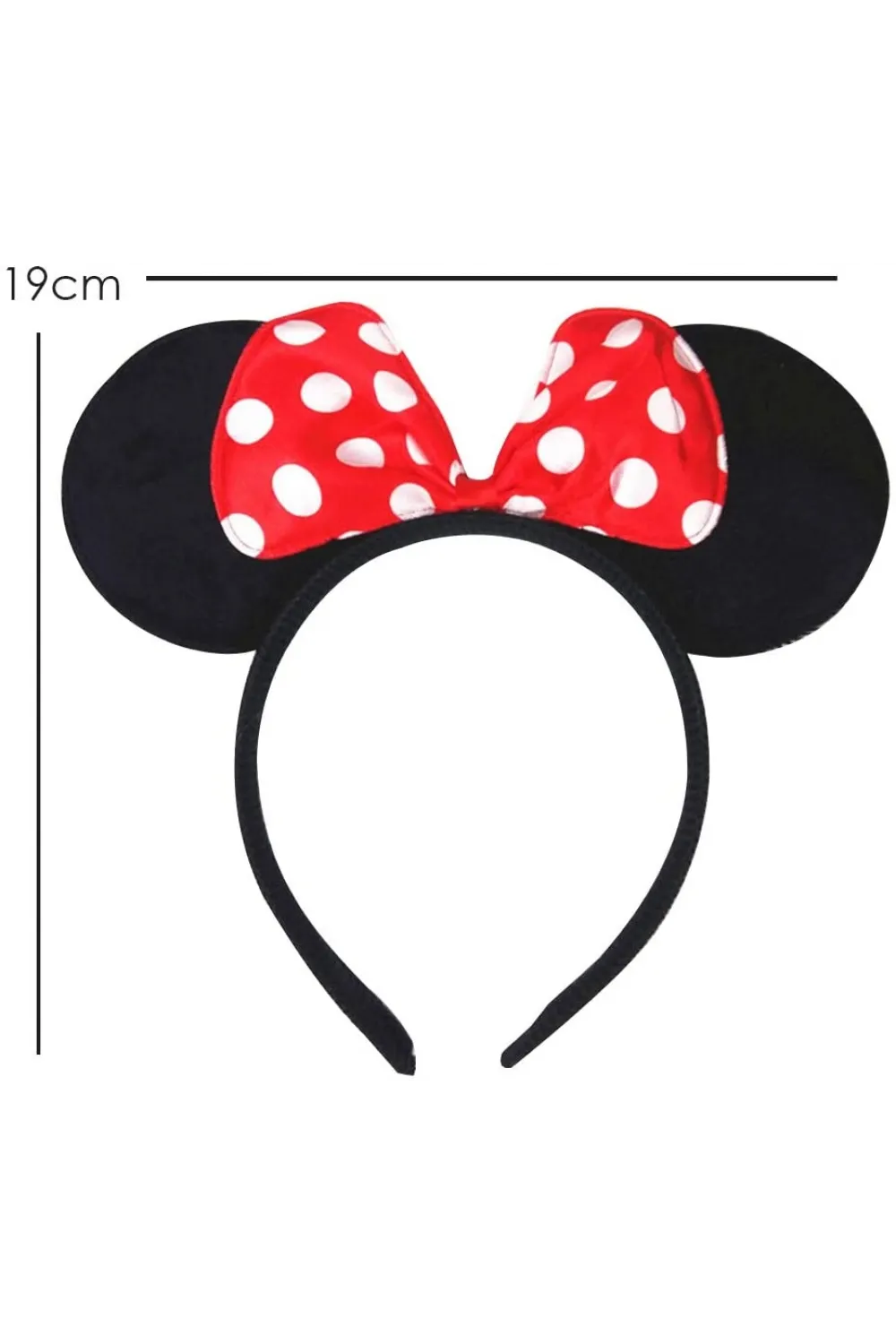 Kırmızı Fiyonklu Minnie Mouse Taç Fare Tacı Kafa Bandı