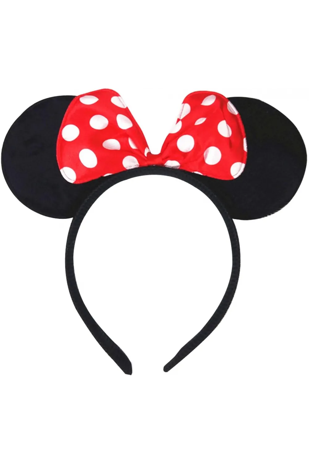 Kırmızı Fiyonklu Minnie Mouse Taç Fare Tacı Kafa Bandı