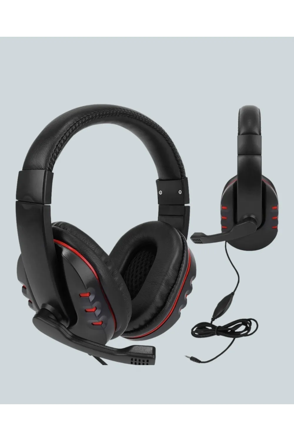 Kırmızı Gaming Headset Mikrofonlu Sağlam Kablolu Konforlu