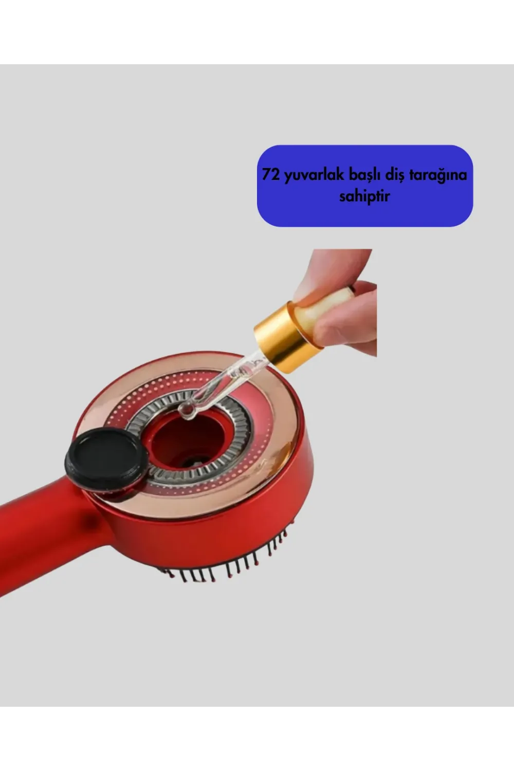 Kırmızı Işık Terapi Özellikli Saç Derisi Masaj Tarak Anti Dökülme