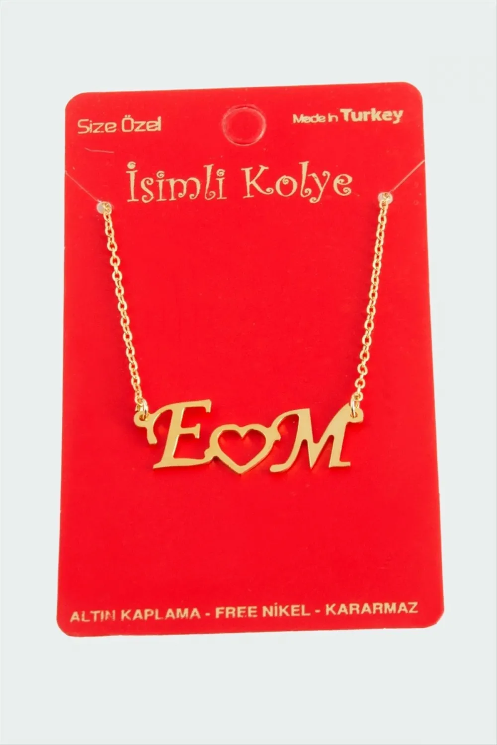 Kişiye Özel İsim Yazılı Kolye
