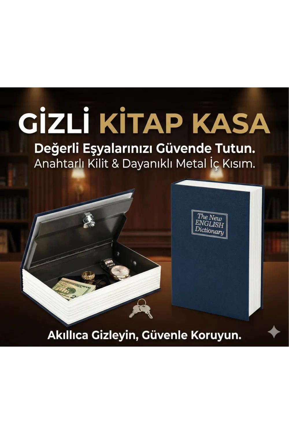 Kitap Görünümlü Gizli Kasa