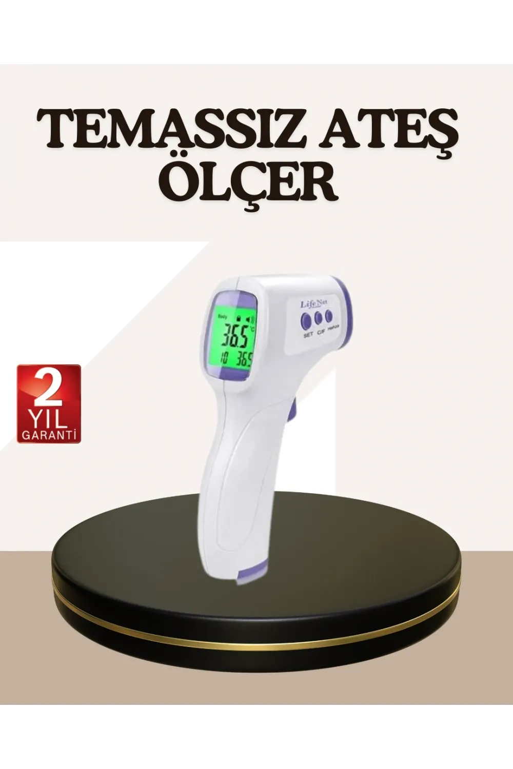 Kızılötesi Alından Temassız Ateş Ölçer Akıllı Sesli Uyarı