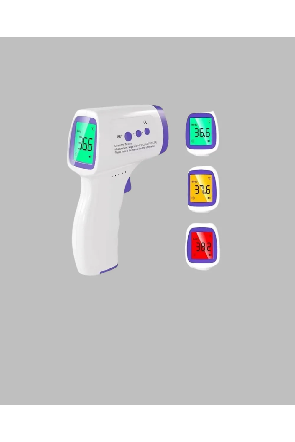 Kızılötesi Temassız Ateş Ölçer Lcd Ekranlı Hassas Termometre
