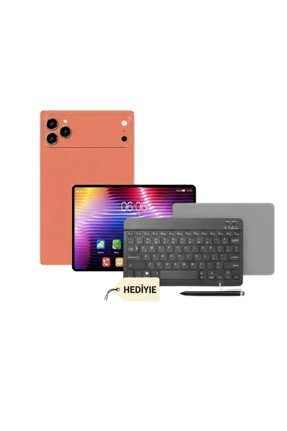 Klavyeli Tablet Pc Kalem Kılıf Ve Ekran Koruyucu Hediyeli Android Set