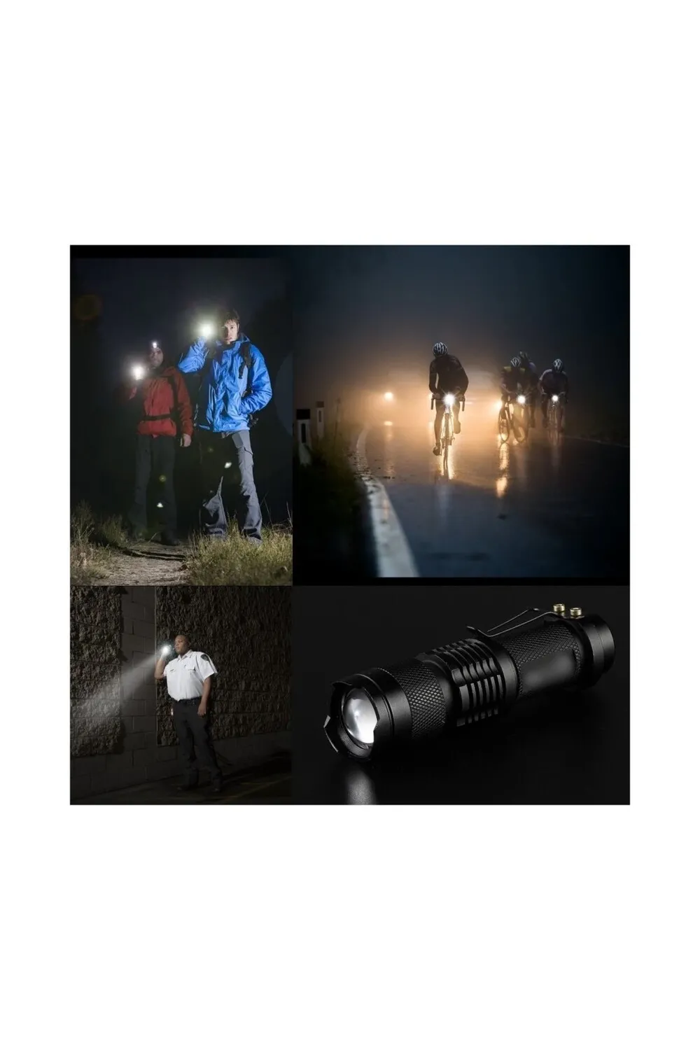 Km-87 Polis Tipi Zoomlu Şarjlı Metal Dağ Kamp Cep Feneri Cree Led 2300 Lumens