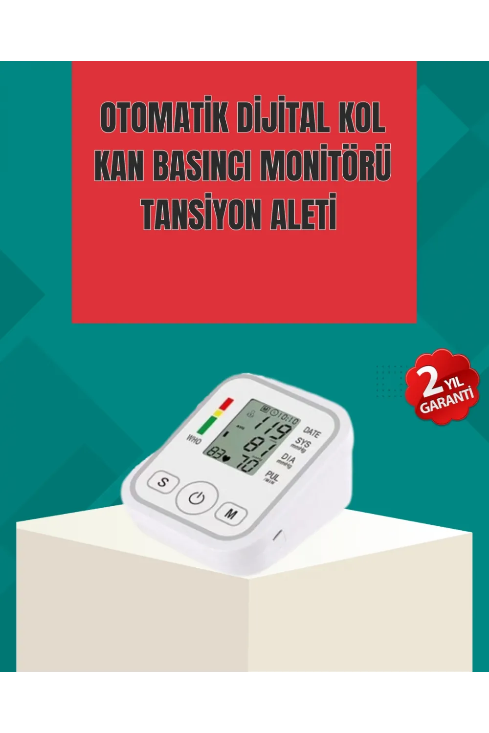 Kol Tipi Lcd Ekranlı Elektronik Tansiyon Monitörü