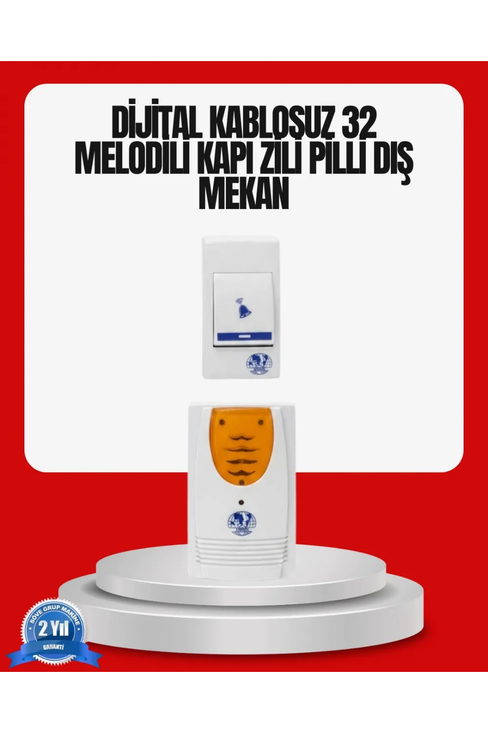 Kolay Kullanımlı Kablosuz Kapı Zili Şık Ve Sade Tasarım