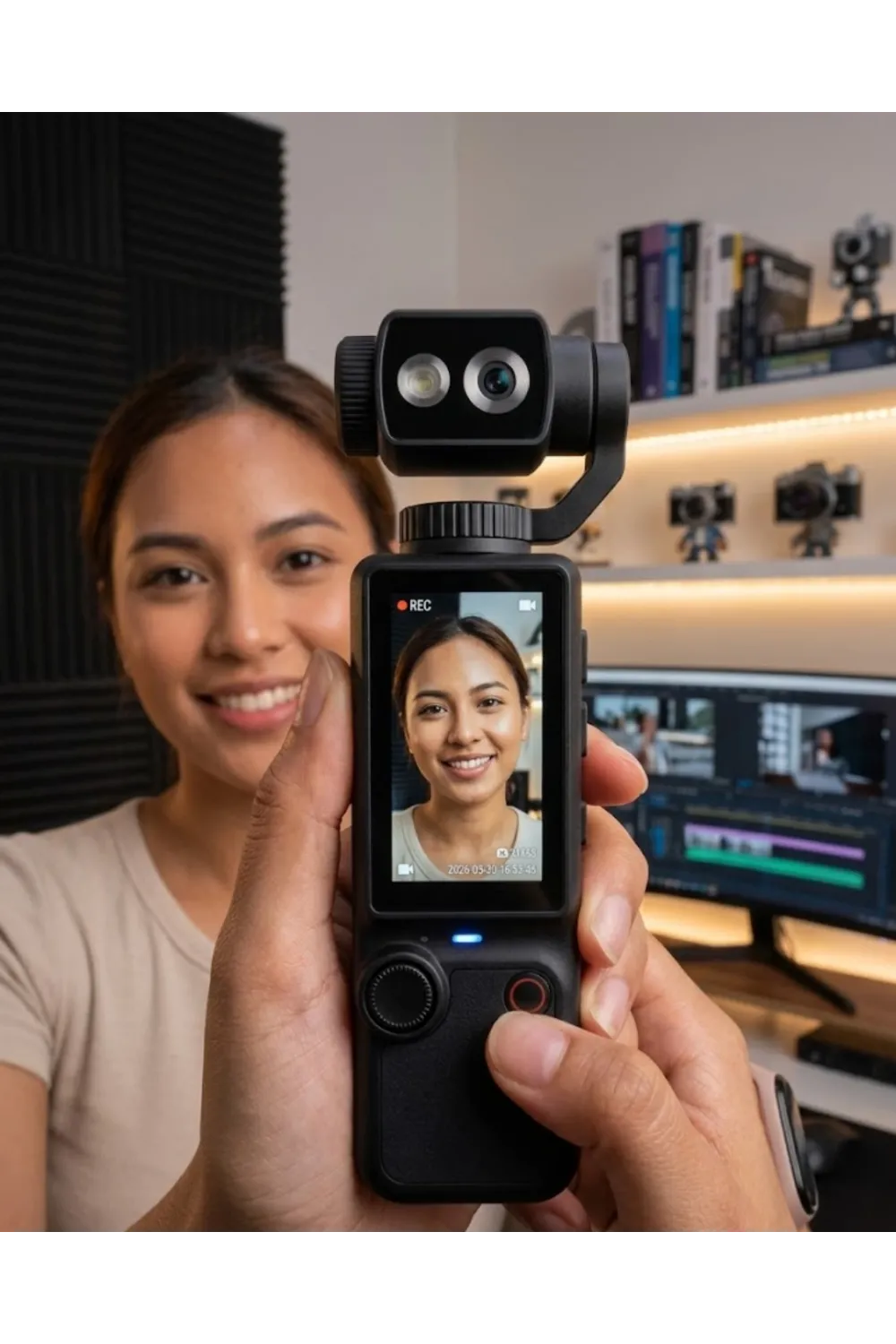 Kompakt 4k Vlog Kamera 2.0 Ips Ekran Otomatik Odaklama Ve Stereo Ses Kayıtlı