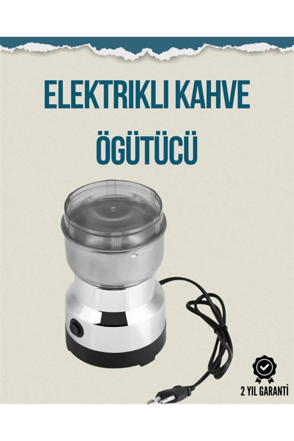 Kompakt Elektrikli Kahve Ve Baharat Öğütücü | 14500 Devir, Şeffaf Kapaklı, Hediye İçin İdeal