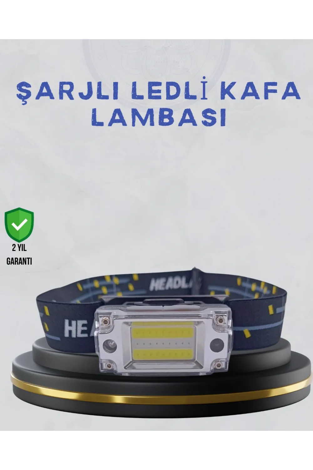 Kompakt Led Kafs Feneri Usb Şarjlı Manyetik 2 Işık Modlu 215 Lümen