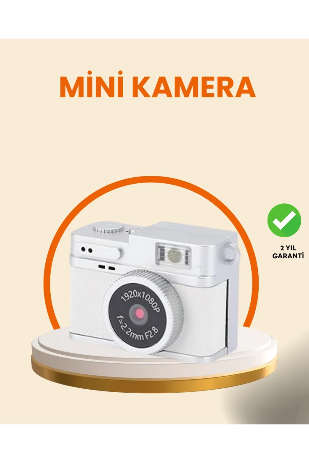 Kompakt Mini Kamera Retro Tasarım 128gb Hafıza 1080p Video