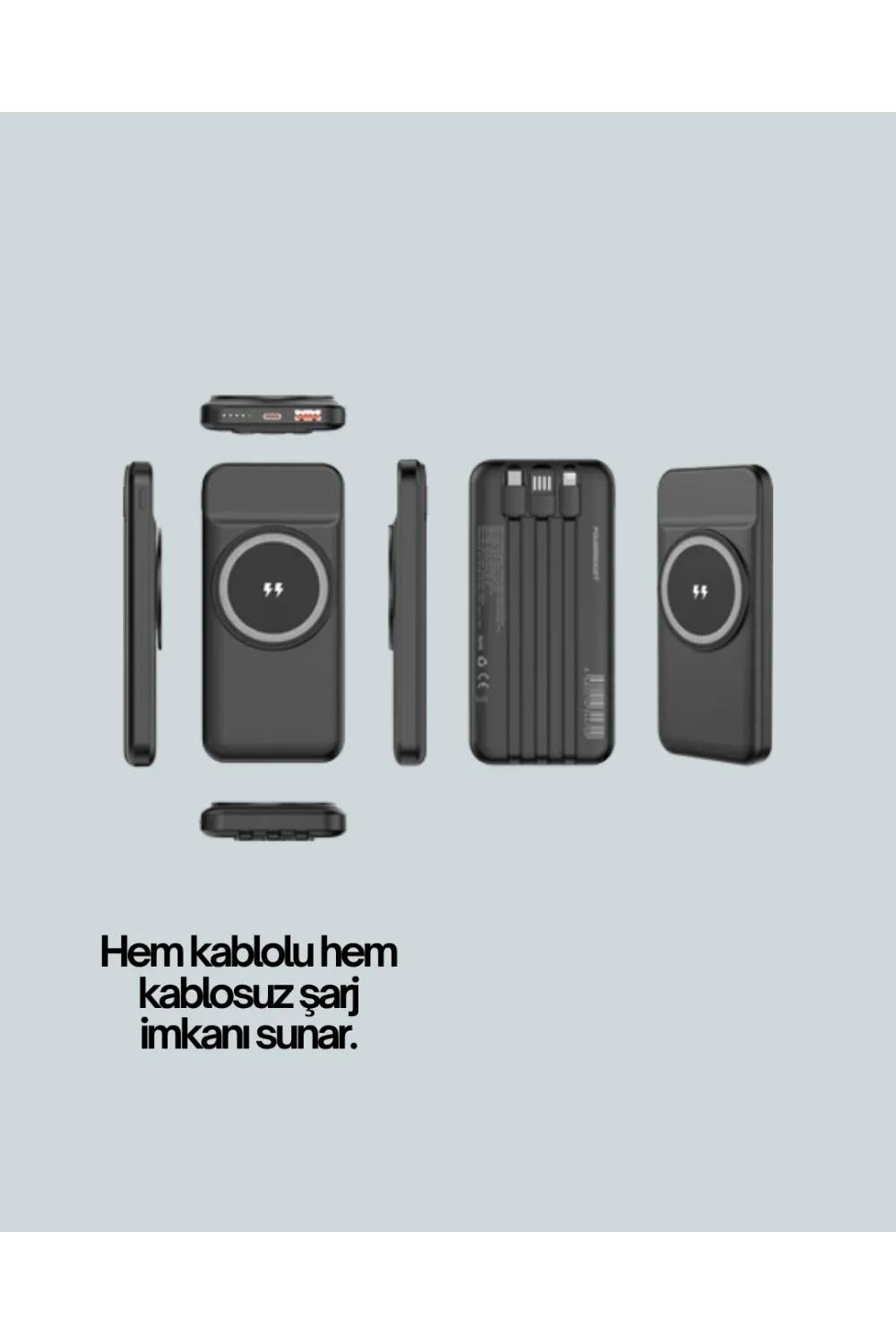 Kompakt Tasarım, Güçlü Performans – 10000mah Kablosuz Powerbank