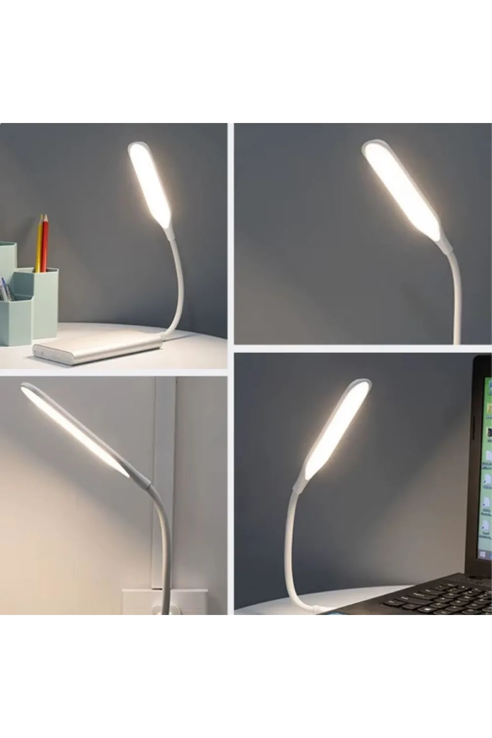 Kompakt USB Beyaz 14 Ledli 3 Kademeli Dokunmatik Okuma Lambası
