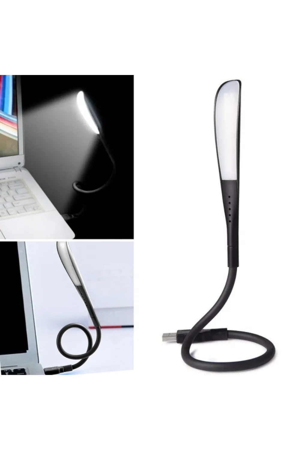 Kompakt USB Siyah 14 Ledli 3 Kademeli Dokunmatik Okuma Lambası