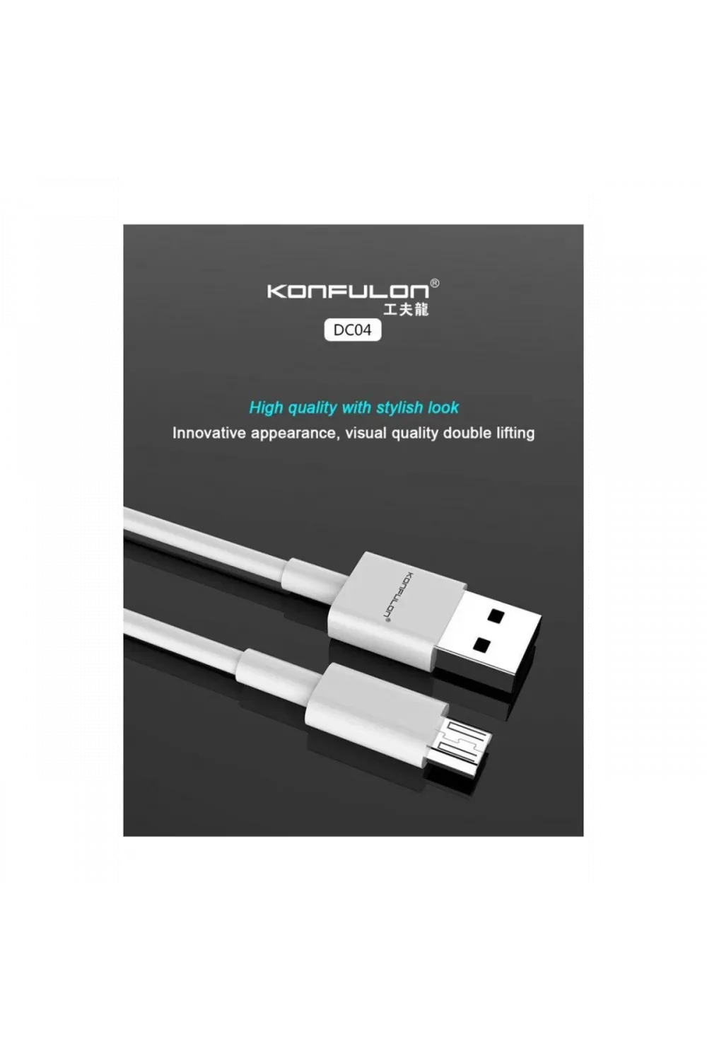 Konfulon DC04 Süper Hızlı Micro USB Kablo 1M 2A
