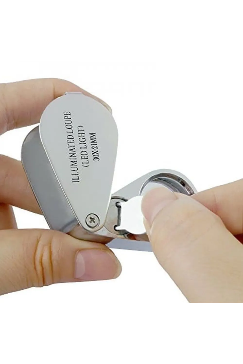 Kontrol Için Özel Kutulu Metal Işıklı Lup 30X21