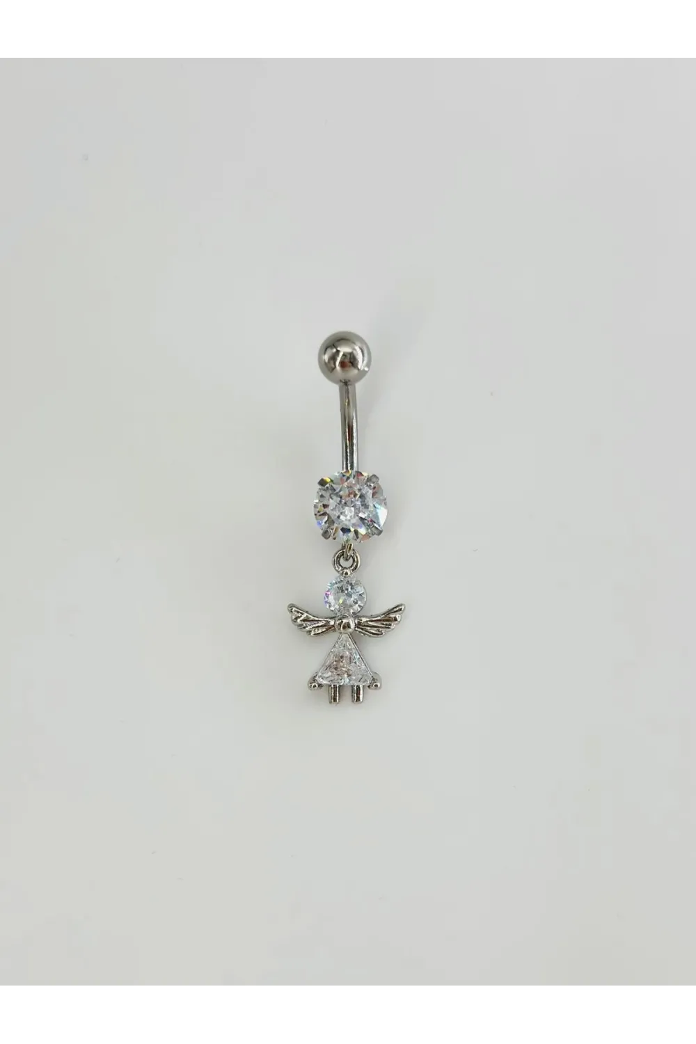 Koruyucu Melek Detaylı Göbek Piercing - Pg0115