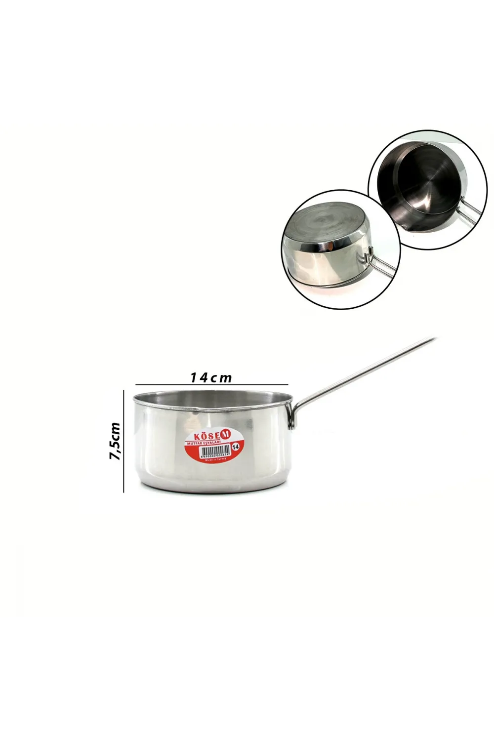 Kösem 14 Cm Tel Kulp Çelik Sos Tava IEG3RGR