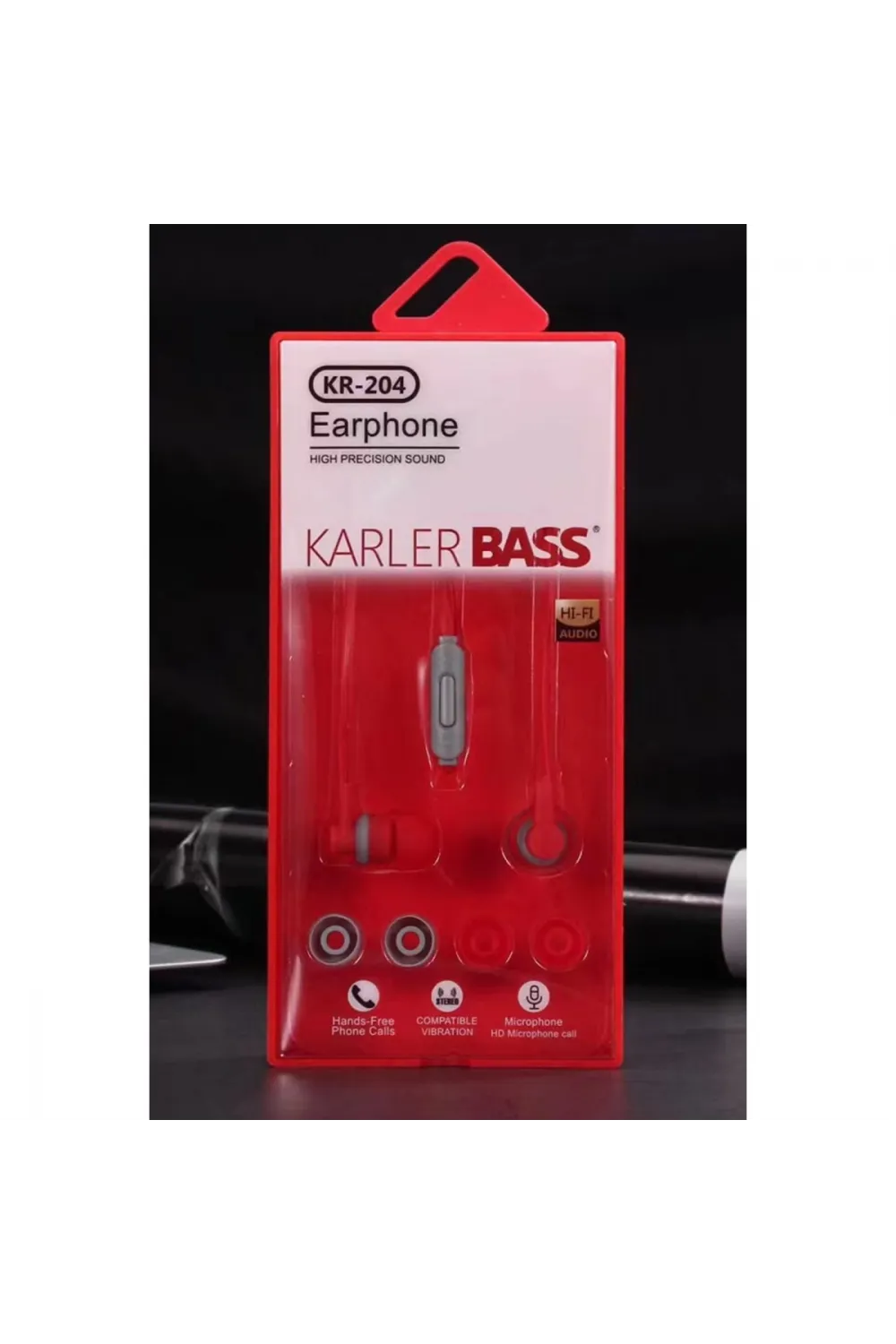 Kr-204 Kablolu Kulaklık - Kırmızı