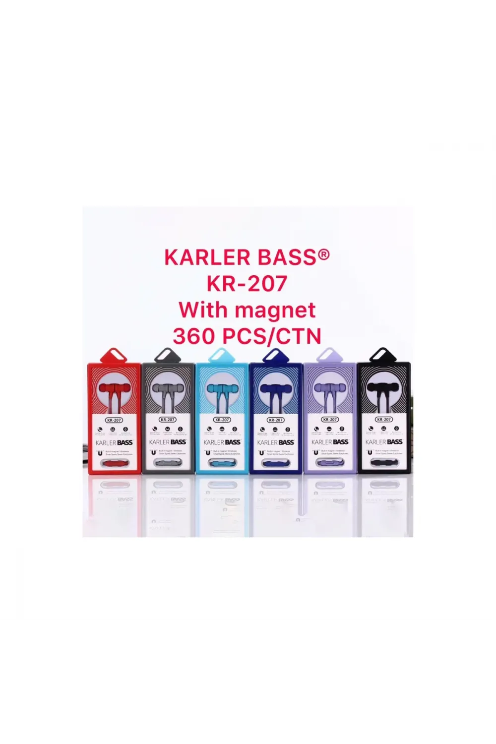 Kr-207 Mıknatıslı Kablolu Kulaklık - Mavi