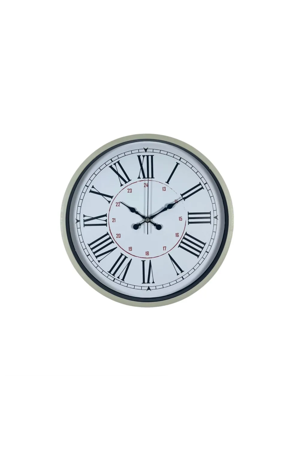 Krem 36 Cm Dekoratif Modern Duvar Saati