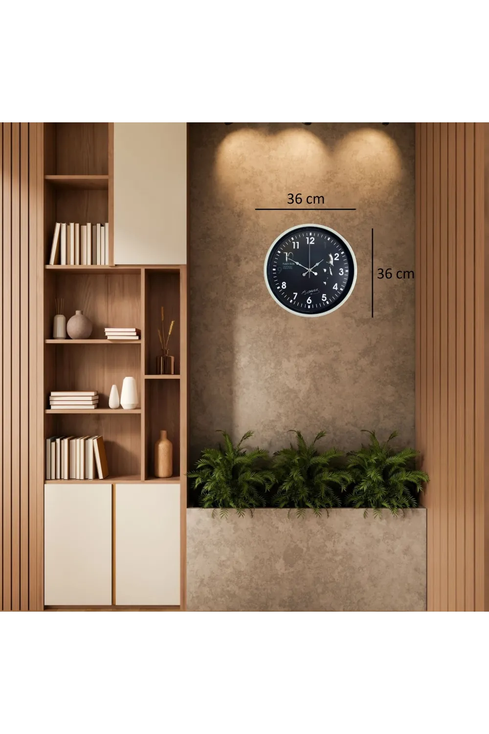 Krem 36 Cm Elegant Atatürk Duvar Saati