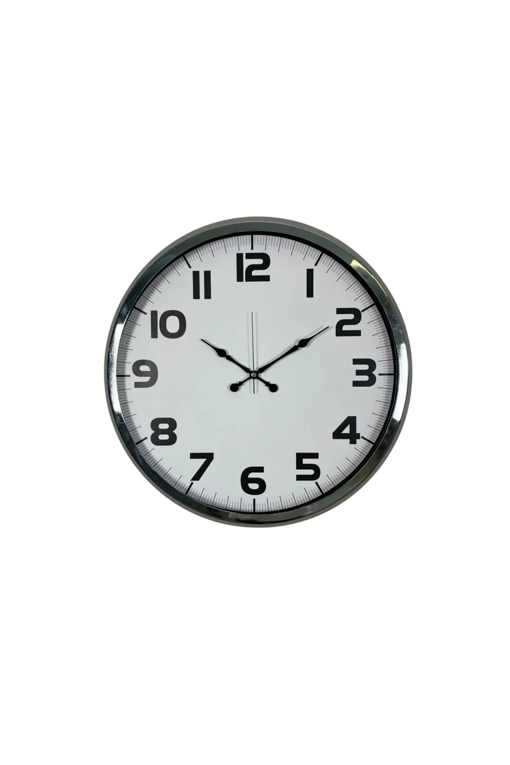 Krom 52 Cm Metal Klasik Duvar Saati