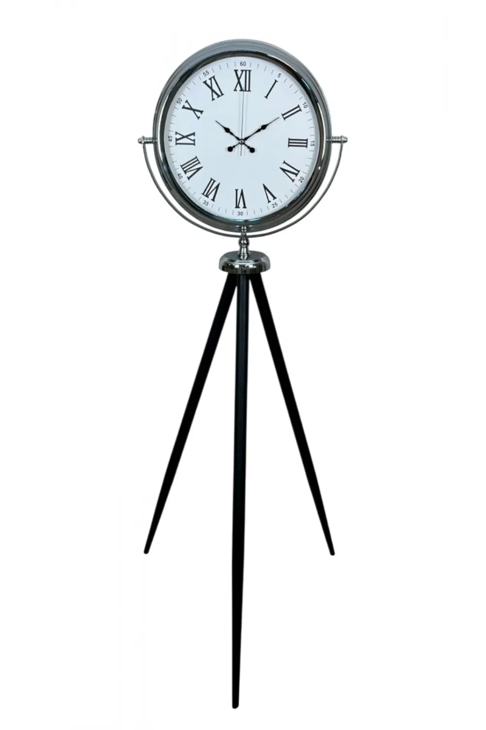 Krom Asalet Tripod Ayaklı Saat
