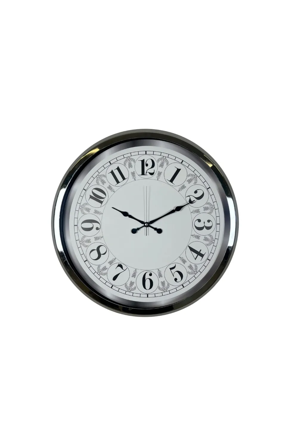 Krom Modern Desenli 52 x 52 Cm Duvar Saati