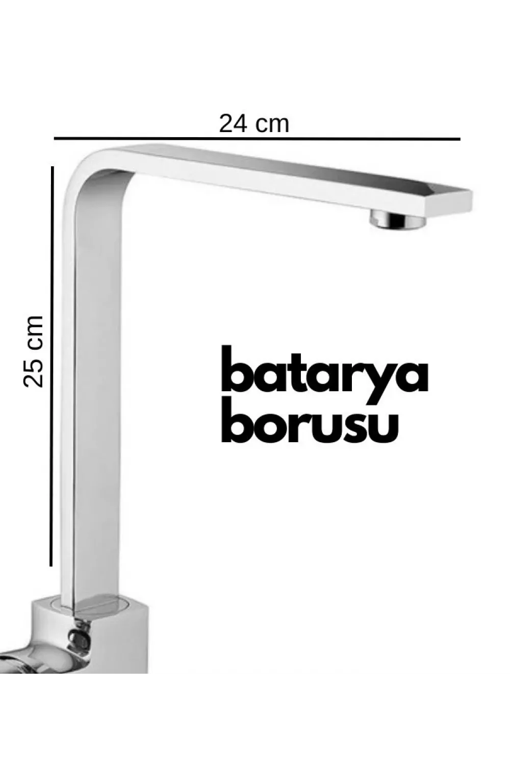 Krom Mutfak Evye Batarya İçin Köşeli Su Borusu Paslanmaz ve Eca Uyumlu 25x25