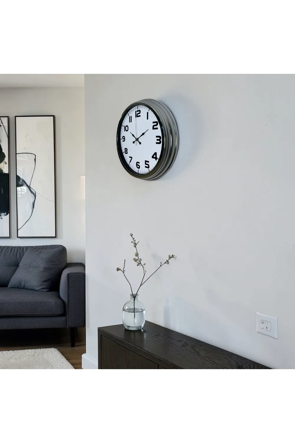 Krom Prime 40 Cm Metal Duvar Saati