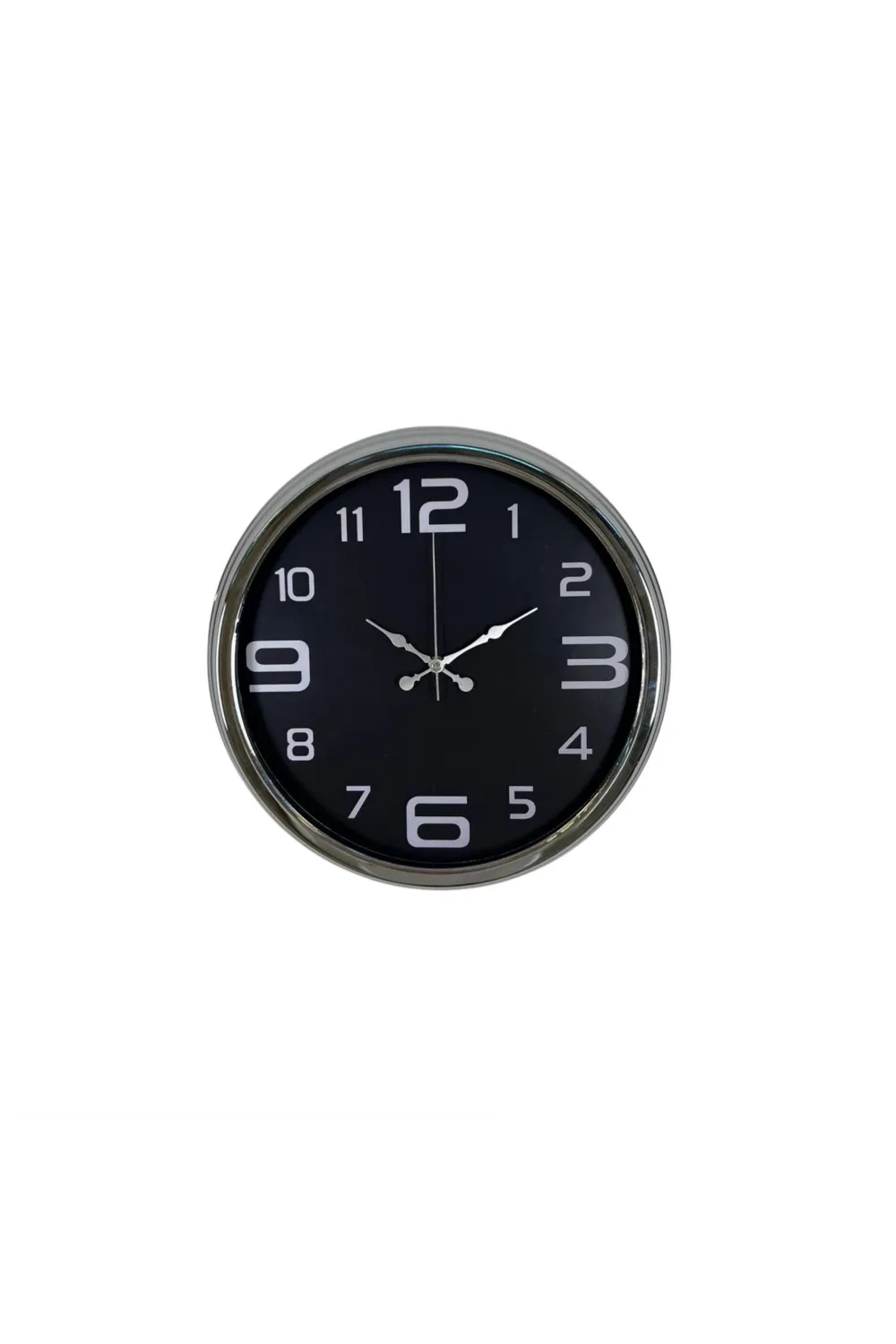 Krom Sade 40 Cm Metal Duvar Saati