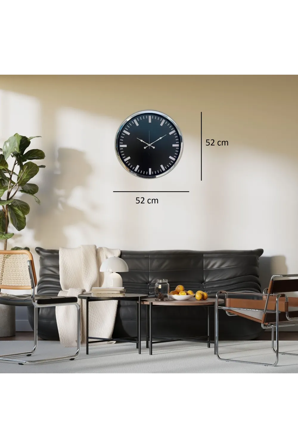 Krom Shadow Prime 52 x 52 Cm Duvar Saati
