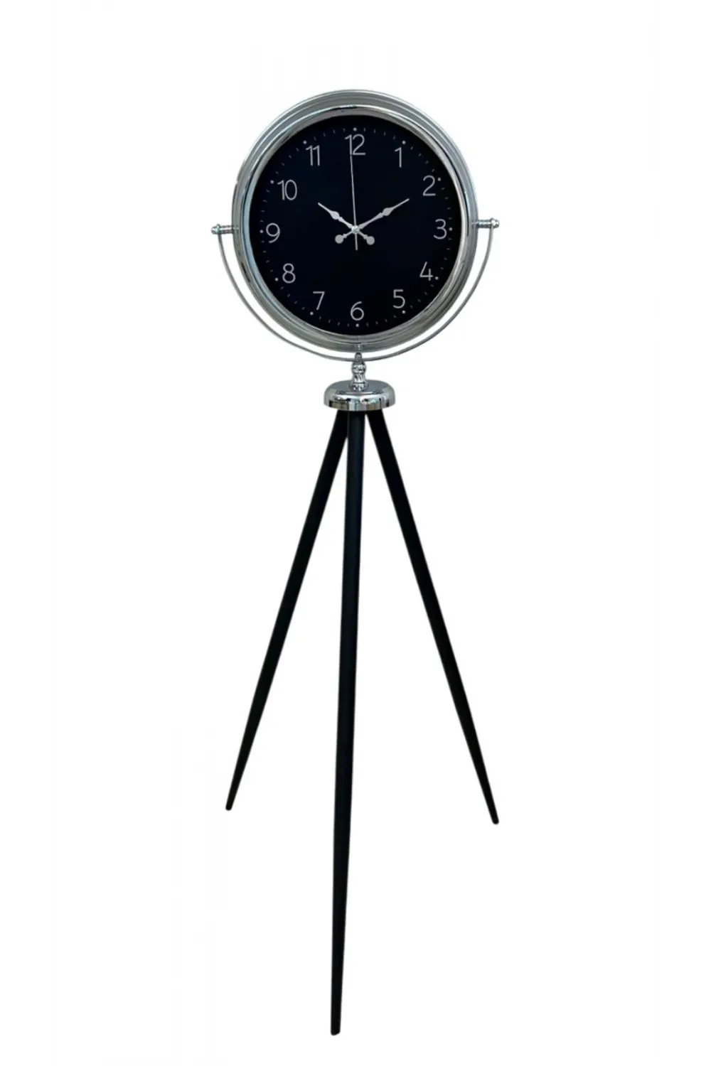 Krom Zarif Tripod Ayaklı Saat