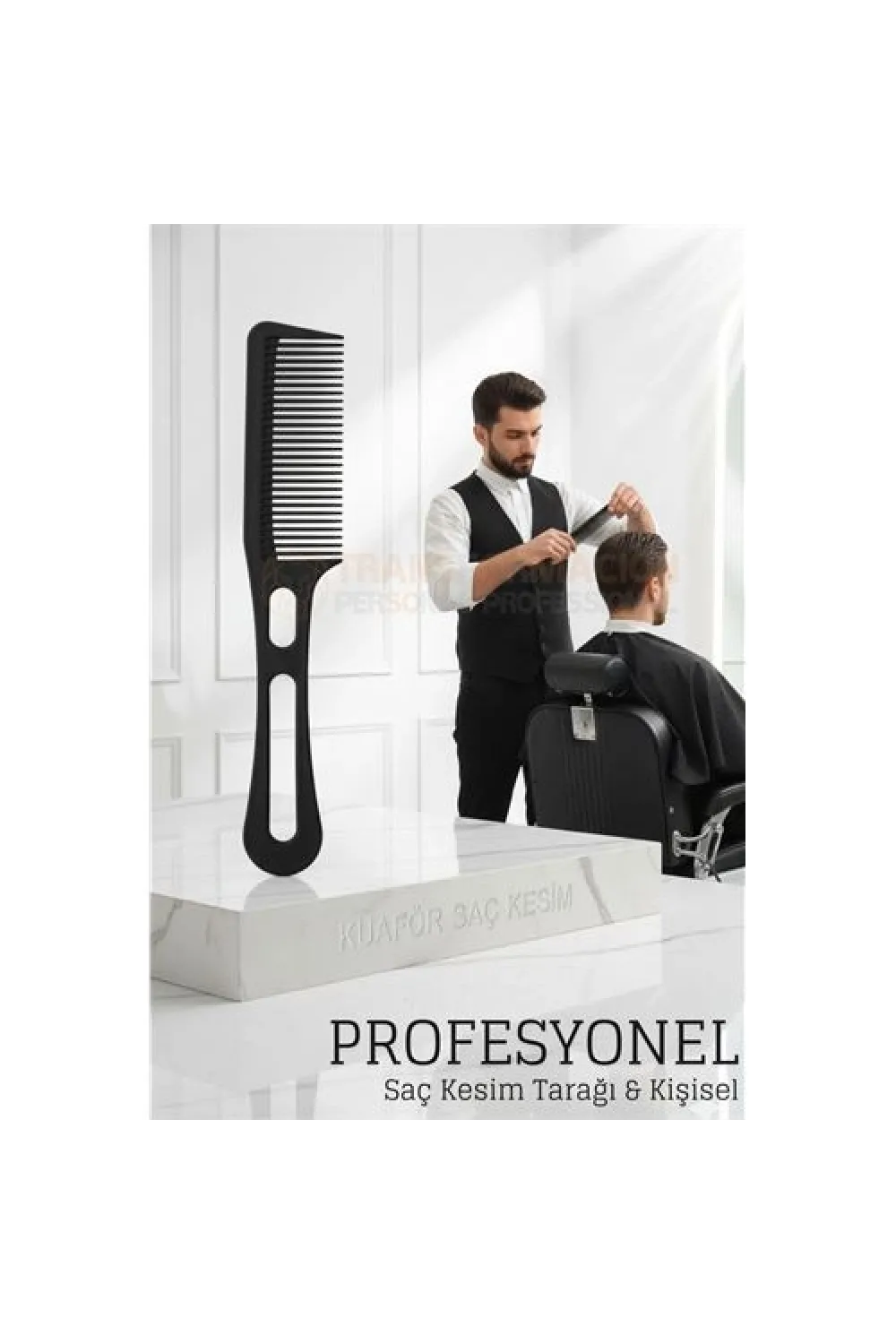 Kuaför Saç Kesim Tarağı - Profesyonel   Tasarım Berber Kesim Tarağı