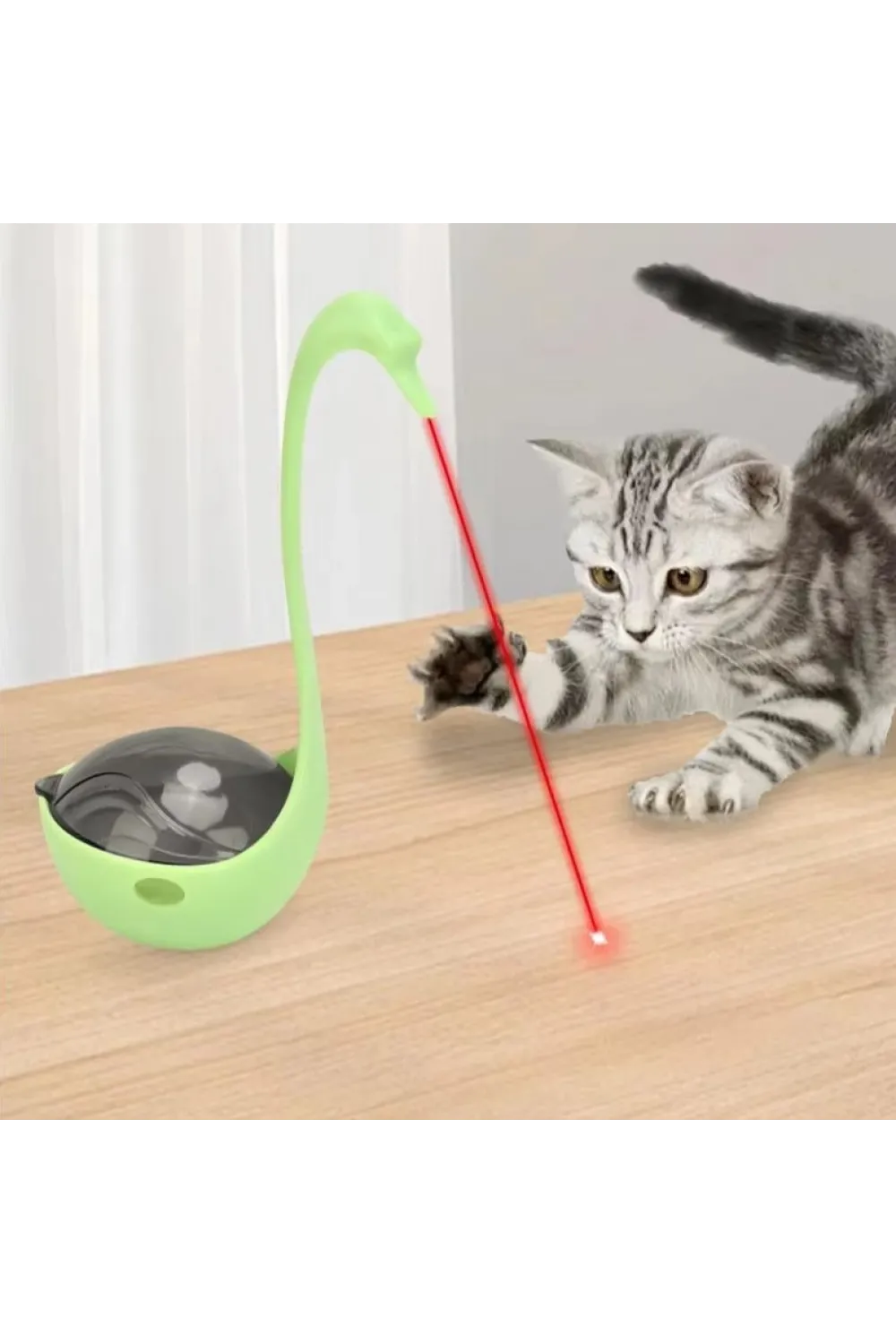 Kuğu Şeklinde Lazerli Kedi Oyuncağı