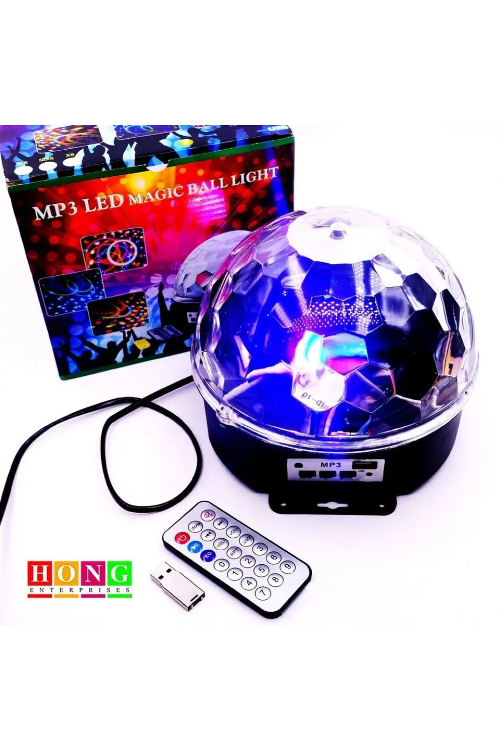 Küre Disko Topu Müzik Çalar Renkli Lazer Işıklı Bluetooth