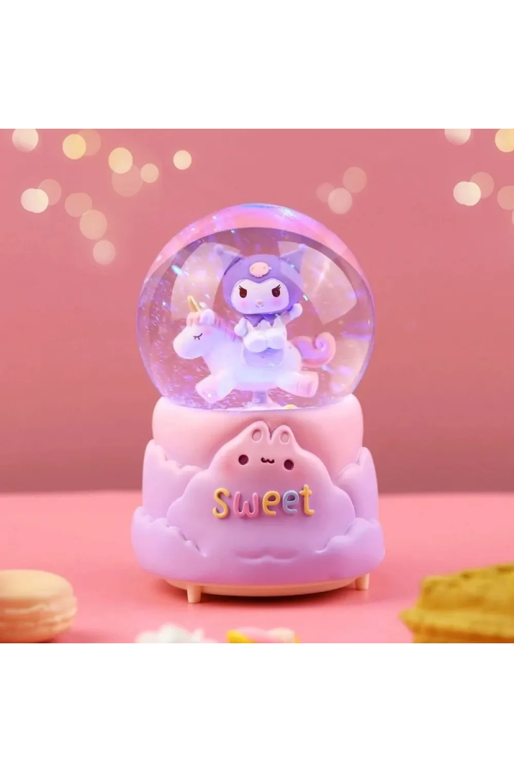 Kuromi Işıklı Müzikli Kar Küresi Orta Boy (1 Adet) Seçenek 1
