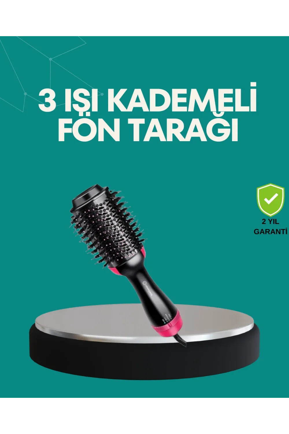 Kurutmalı Saç Şekillendirici Fönlü Fırça 1200 Watt Güç