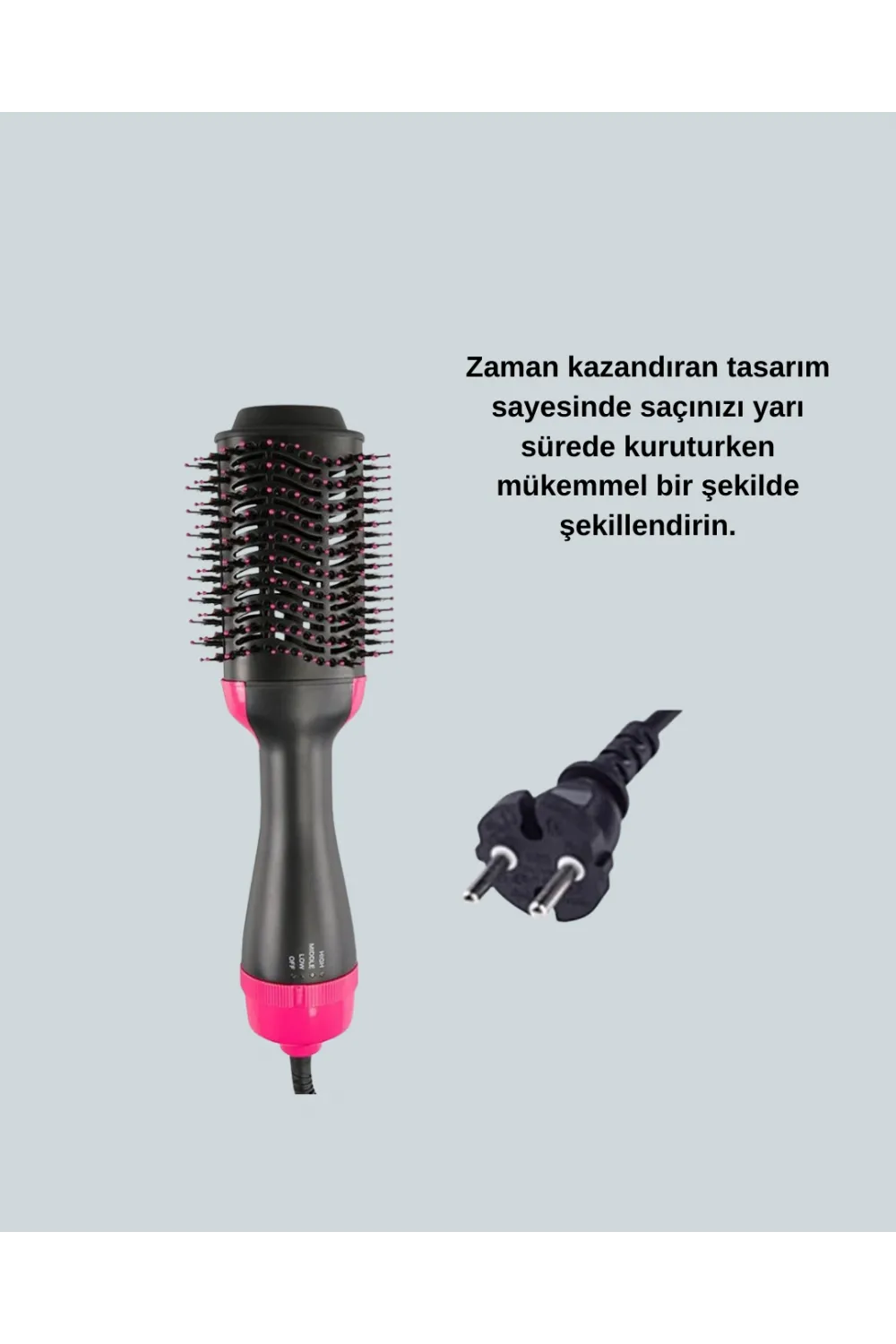 Kurutmalı Saç Şekillendirici Fönlü Fırça 1200 Watt Güç