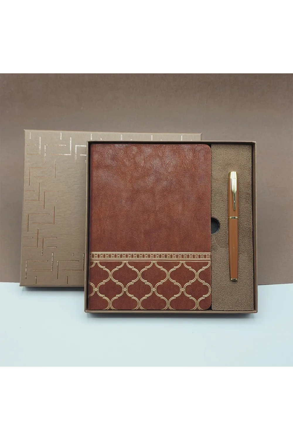 Kutulu Çizgili Lüks Defter Kalem Hediye Seti